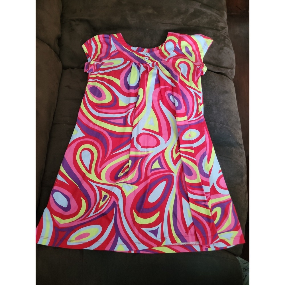 Hanna Andersson‎ geometric pattern dress size 130 8